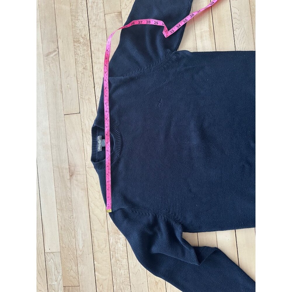 Vtg Style Eddie Bauer Crew Sweater Navy Cotton Men Tall XL Fisherman Classic - Picture 10 of 12
